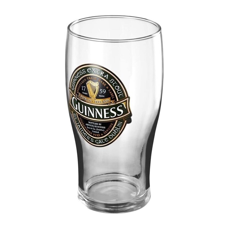 Guinness Green Label Pint Glass