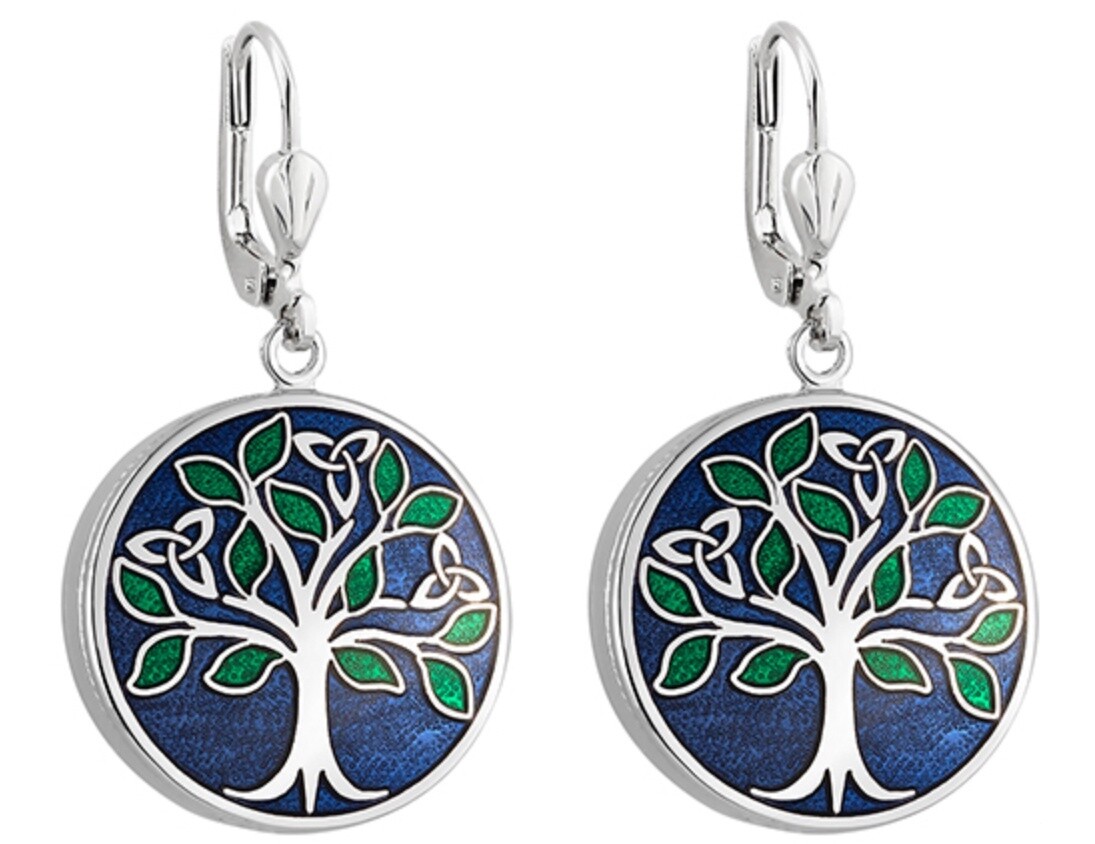 Book of Kells-Tree of Life drop earrings