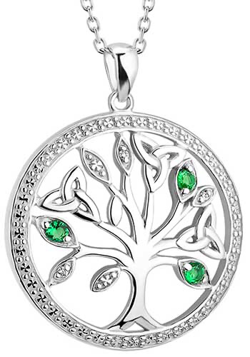 Tree of Life necklace with CZ