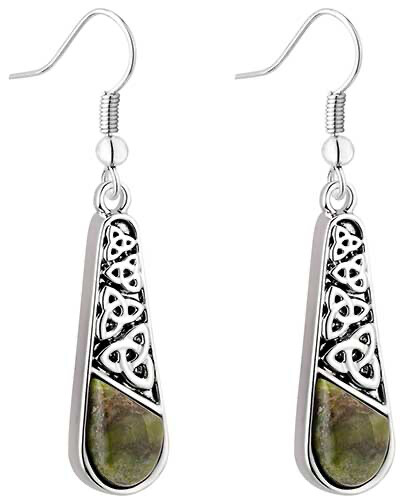 Connemara Marble Celtic drop earrings