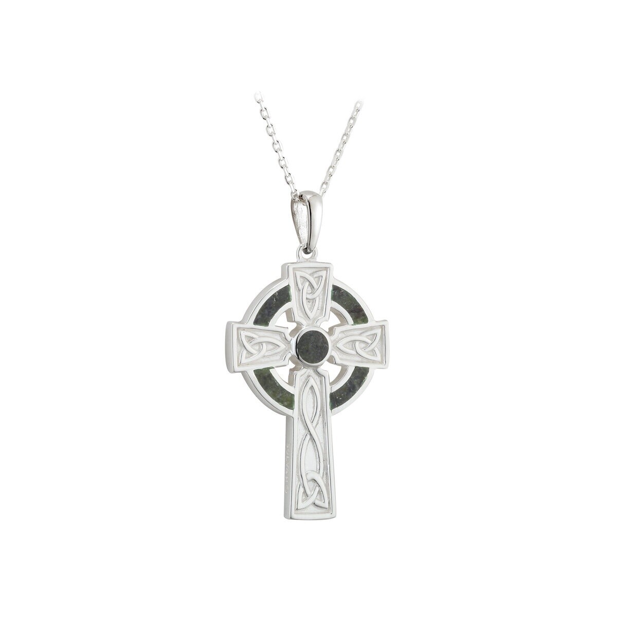 Celtic Cross with Connemara Marble