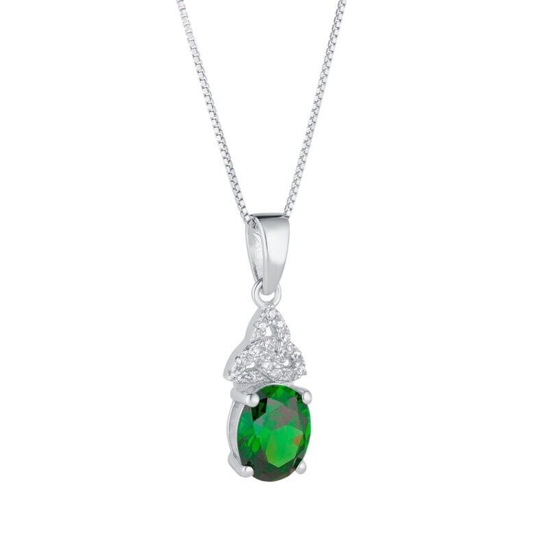 Trinity Knot Birthstone necklace-May
