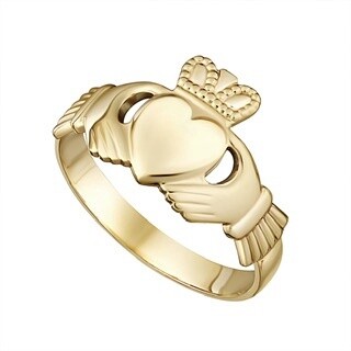 Mens Claddagh 10K Gold Ring