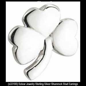 Shamrock Stud earrings-Sterling Silver