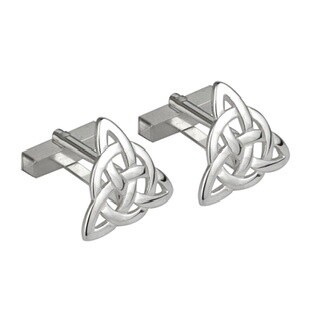 Trinity Knot Cuff Links-Sterling Silver