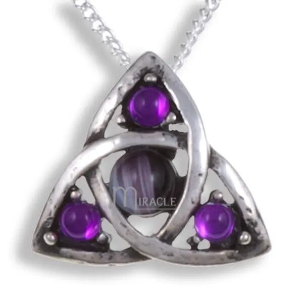 Miracle Love Knot Pendant - Amethyst