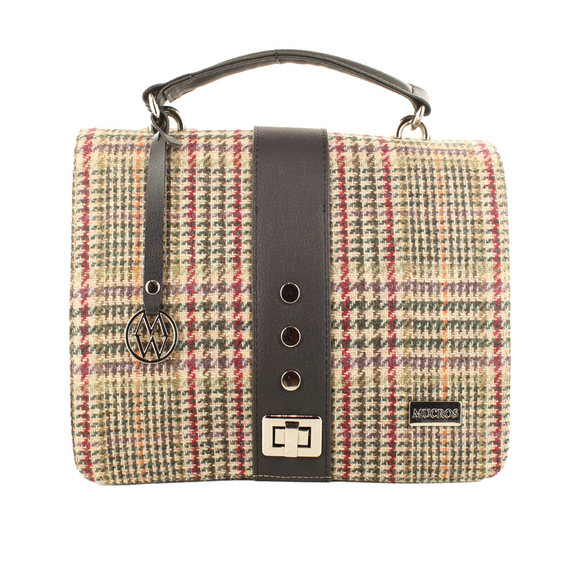 Fiona Bag - Beige Green Red Check