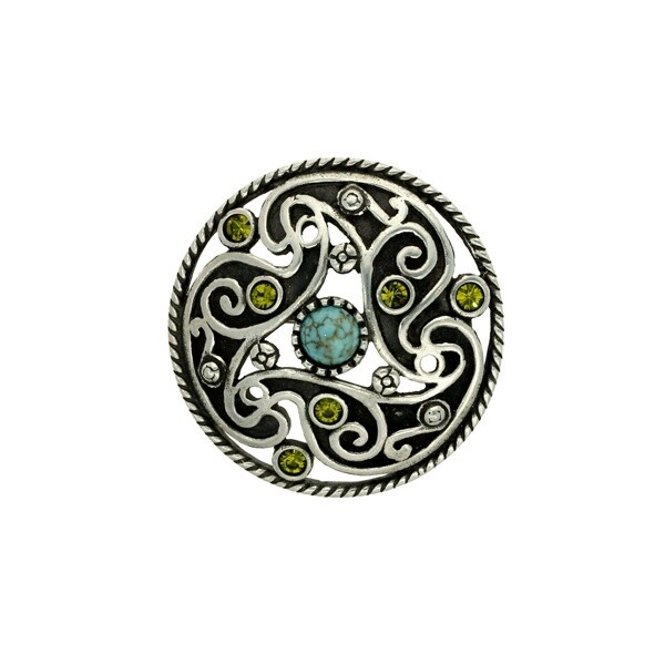 Paisley Brooch-Turquoise