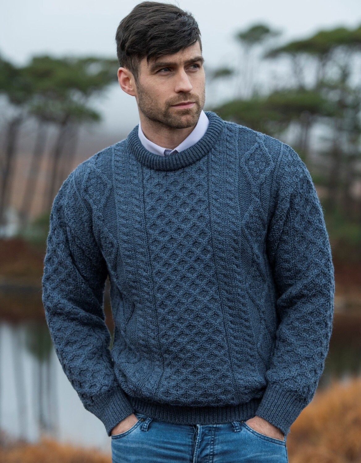 Inis Mor Aran Crew Neck Sweater