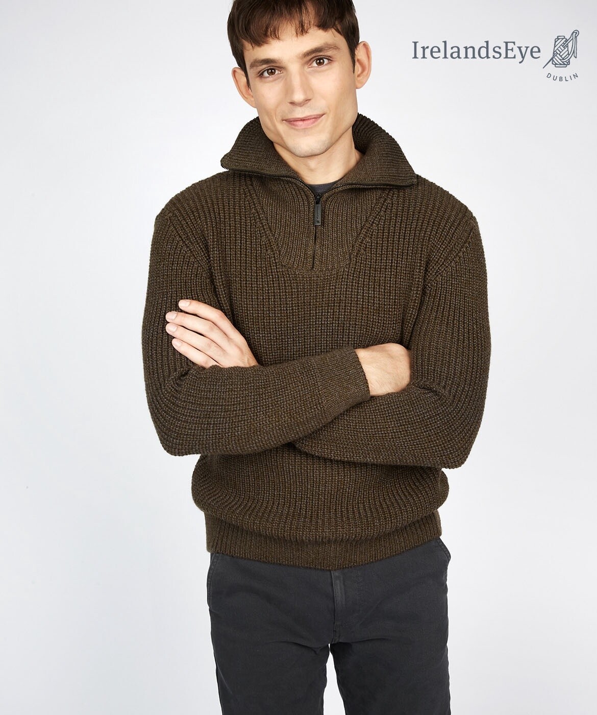 Owenroe Ribbed Troyer Neck Sweater