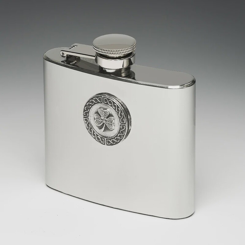 Stainless Steel Flask Pewter Design - assorted