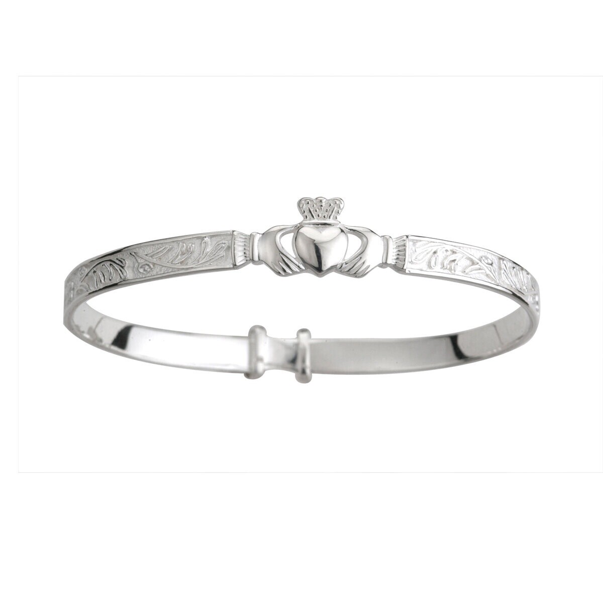 Claddagh Bangle Sterling Silver-Children's