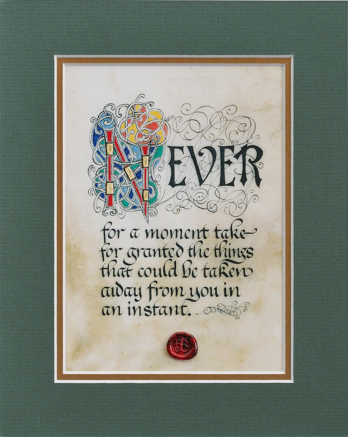 Never Take For Granted - Matted