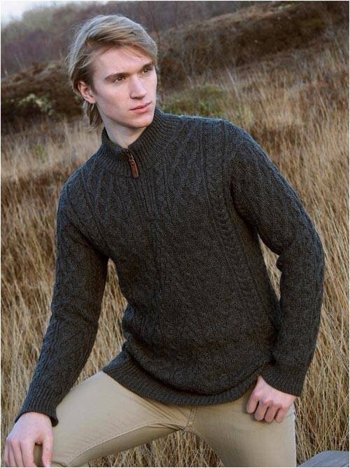 Donegal Half Zip Aran Sweater
