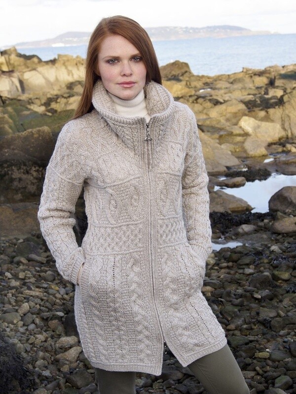 Glendalough Double Collar Sweater Coat