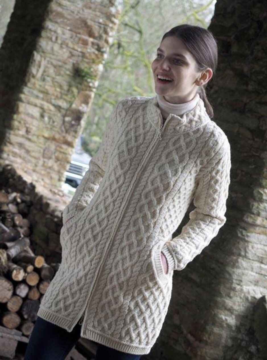 Long Plated Sweater Coat