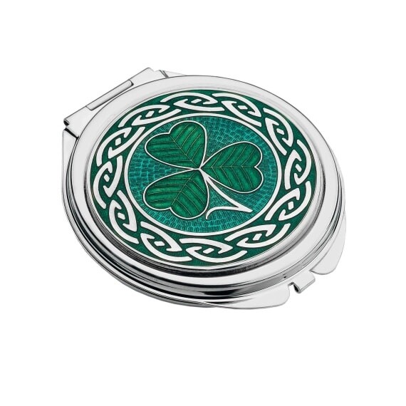 Celtic Shamrock Green-Compact Mirror