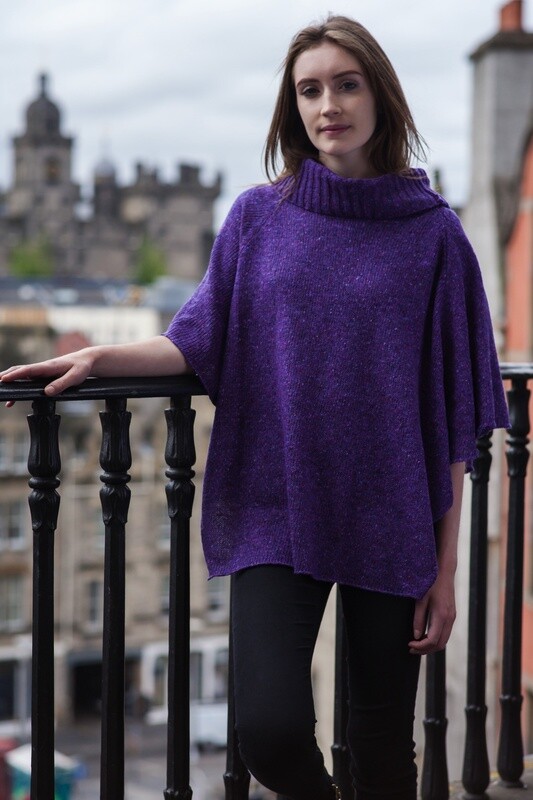 Argyll Poncho - Dariana Purple