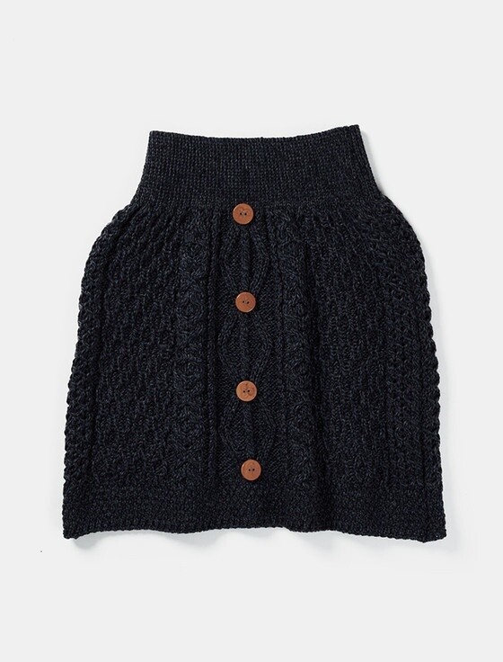 Merino Wool Aran Mini Skirt