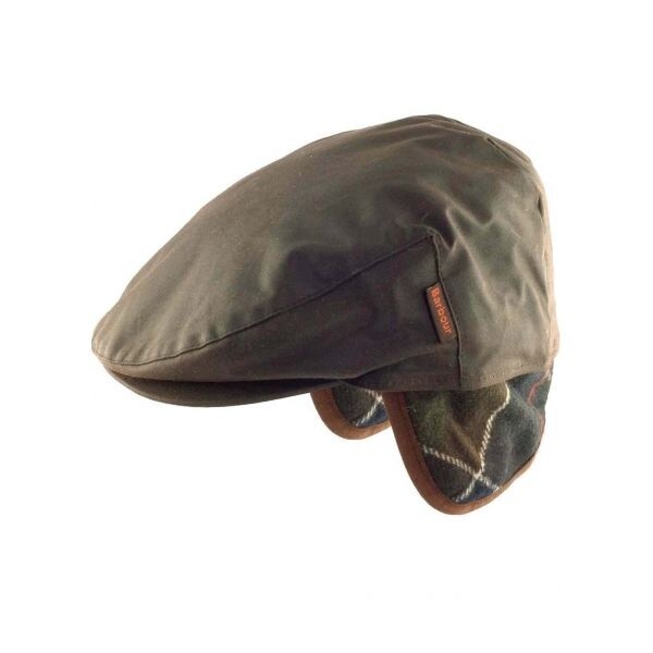 Barbour Cheviot Waxed Flat Cap - Olive