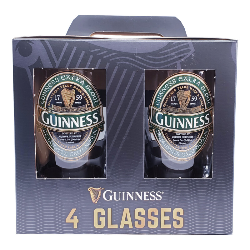 Guinness Green Glasses-4 Pack