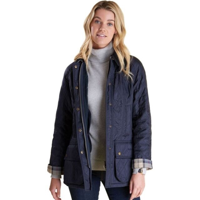 Barbour Beadnell Polarquilt-Ladies, Colour: Navy, Size: 6US/10UK