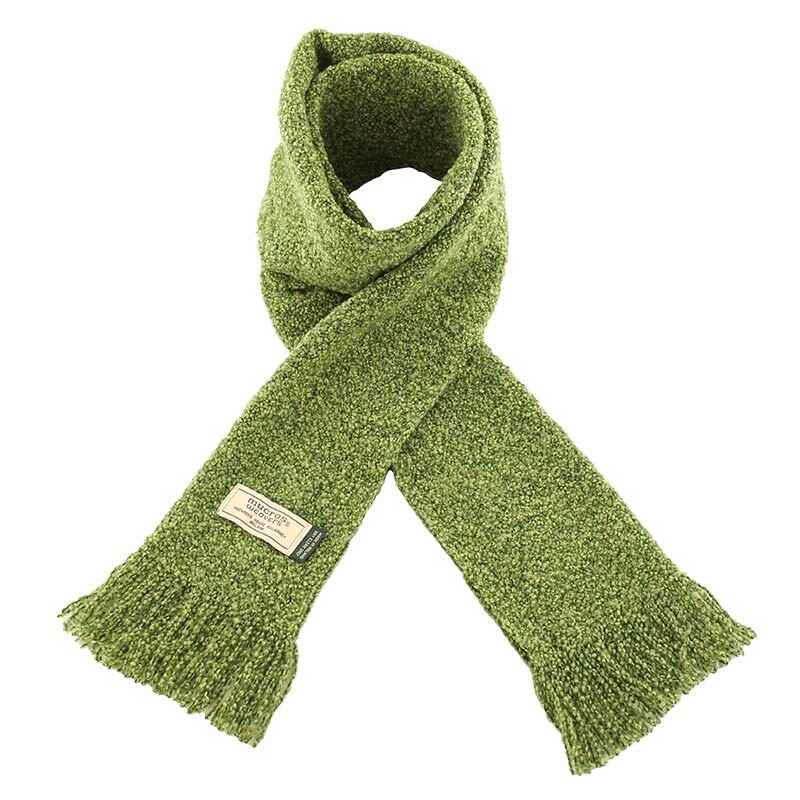 Merino Wool & Cashmere Skellig Scarf - Lime Green