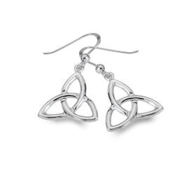 Sterling Silver Large Trinity Earrings