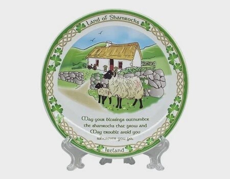 Land of Shamrocks 4&quot; Blessing Plate