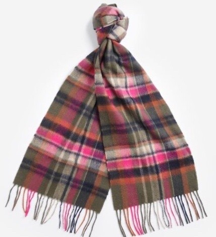 Barbour scarf Pink clearance