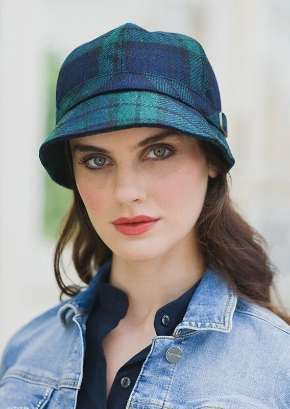 Flapper Tweed Hat - Black Watch #196-1