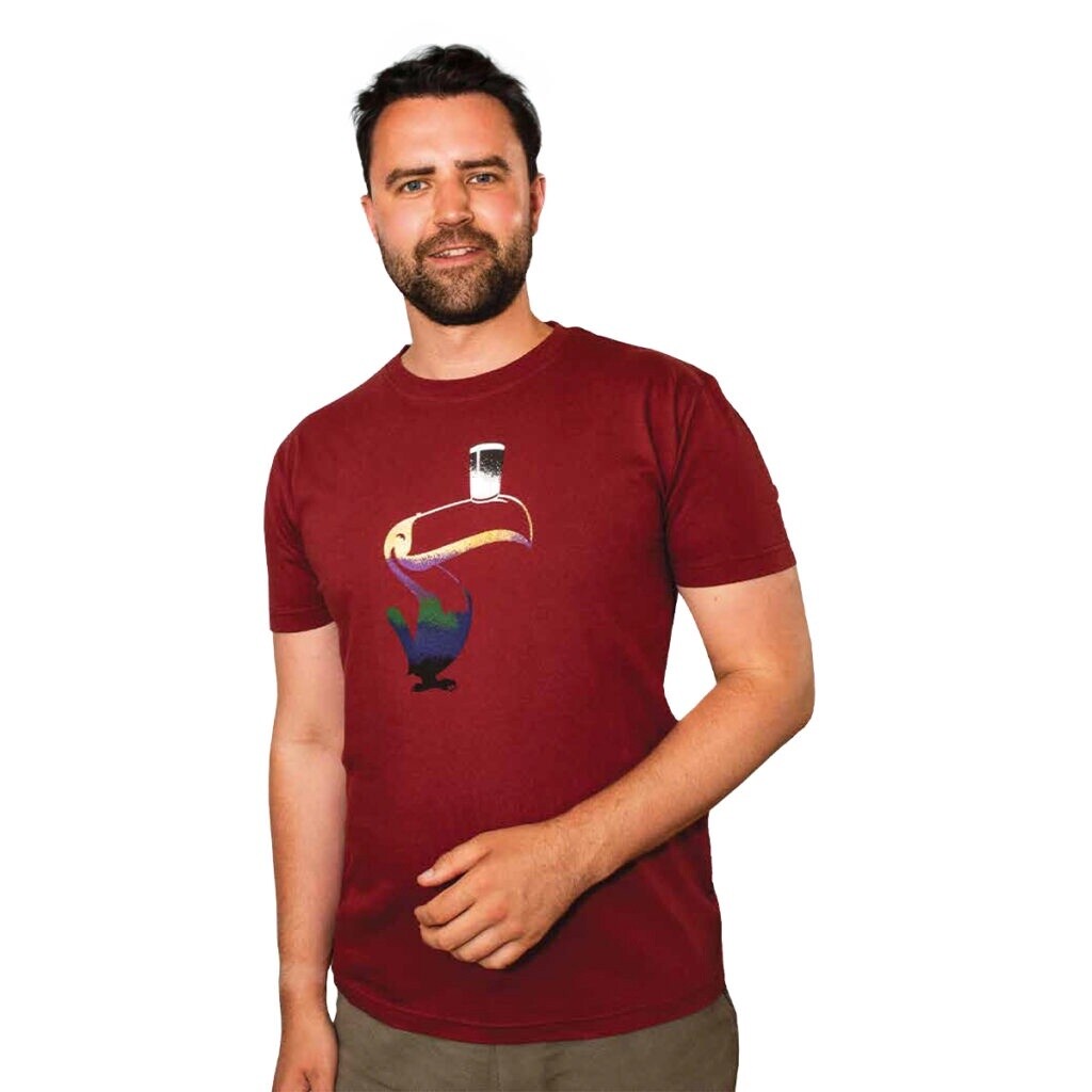 Guinness – Liquid Toucan Burgundy T-Shirt