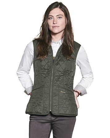 Womens Barbour Betty Fleece Zip in Liner - Olive