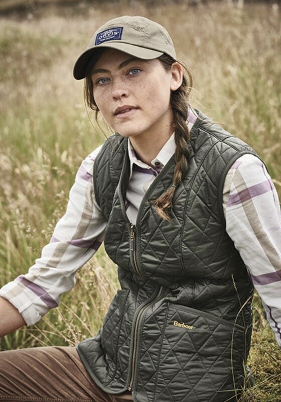 Womens Barbour Betty Fleece Zip in Liner - Olive
