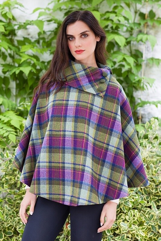 Handcrafted Mucros Tweed Poncho #574-1