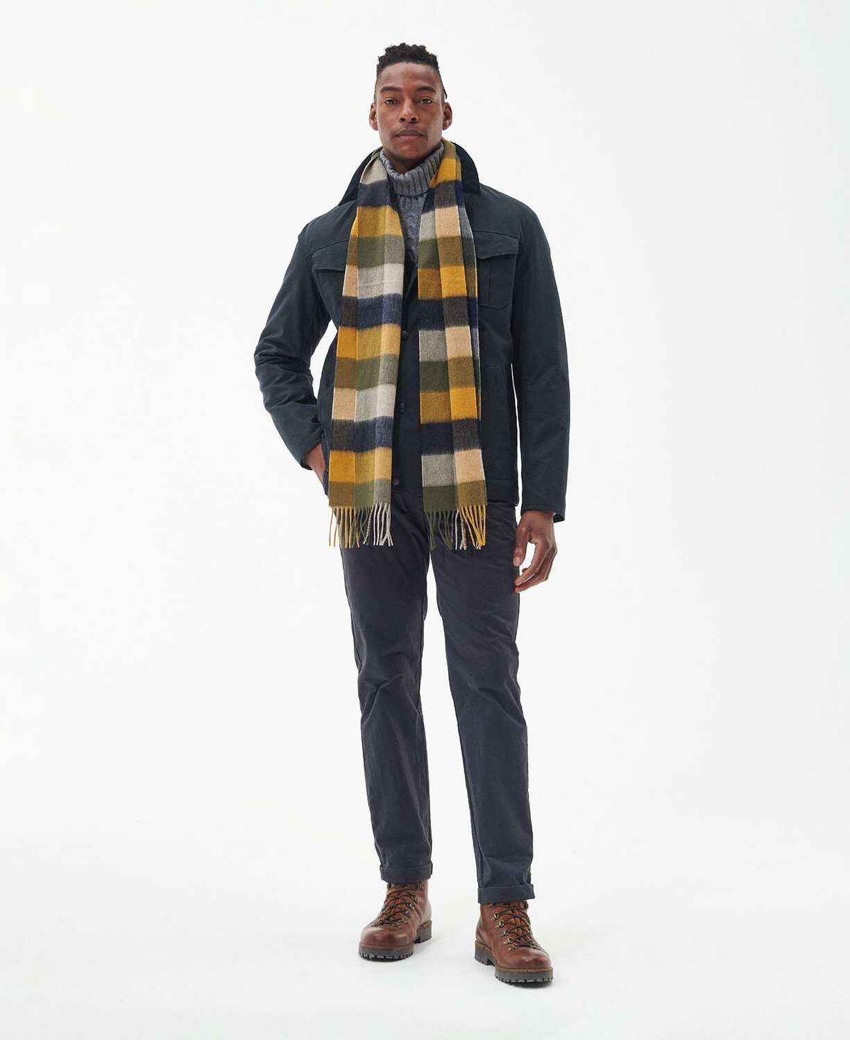 Barbour Tattersall Scarf - Forest Mist