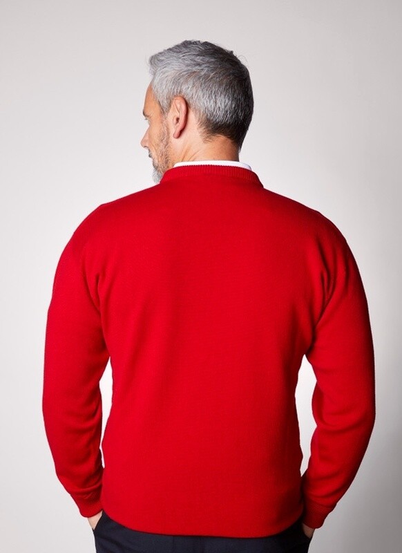 Lambswool Crew Neck Sweater - Cardinal Red