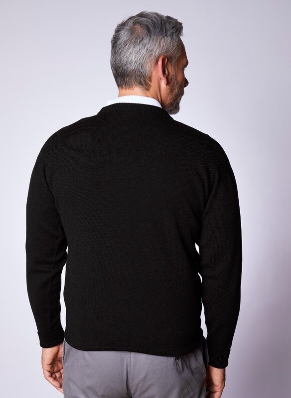 Lambswool Crew Neck Sweater - Black
