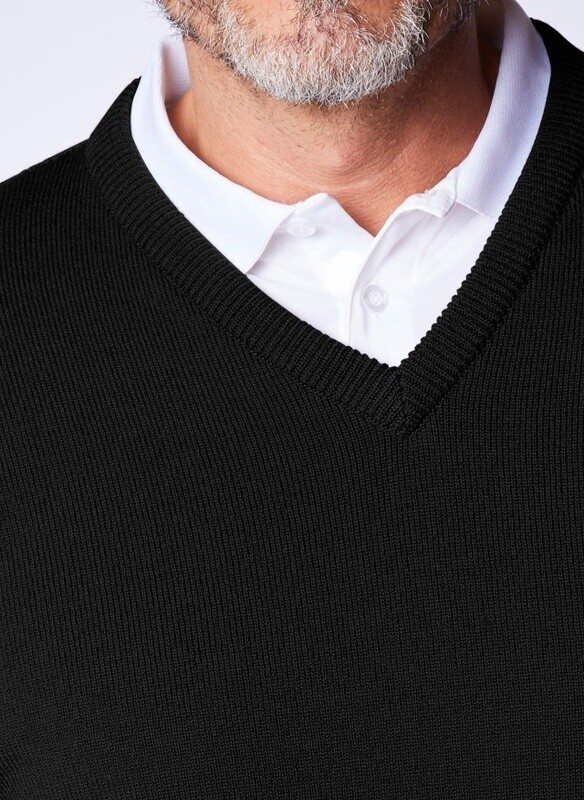 Lambswool V-Neck Sweater - Black