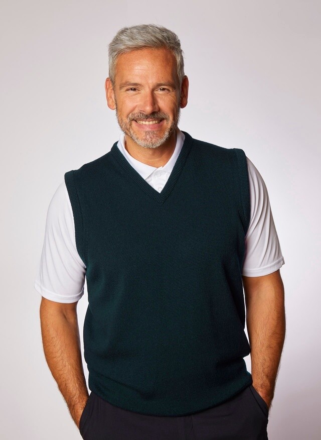 Lambswool Slipover Sweater Vest - Tartan Green, Size: S