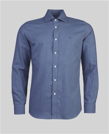 Dunross Shirt In Blue Flannel