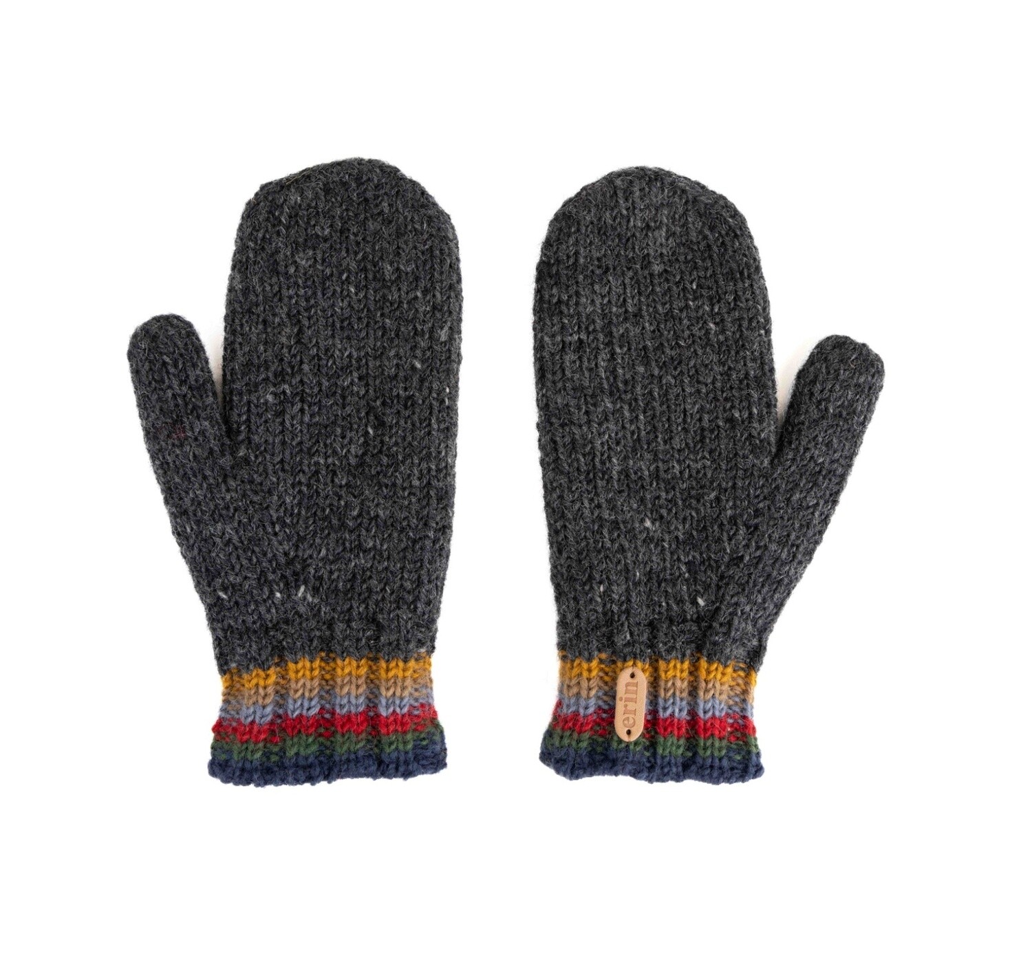 Wool Mittens-Charcoal
