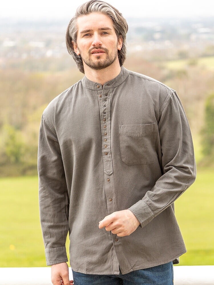 Cotton &amp; Flax Grandfather Shirt -Castle Rock