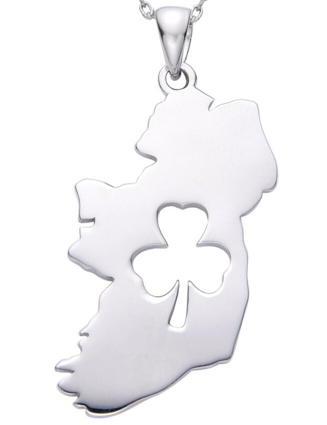 Sterling Silver Ireland Map Charm