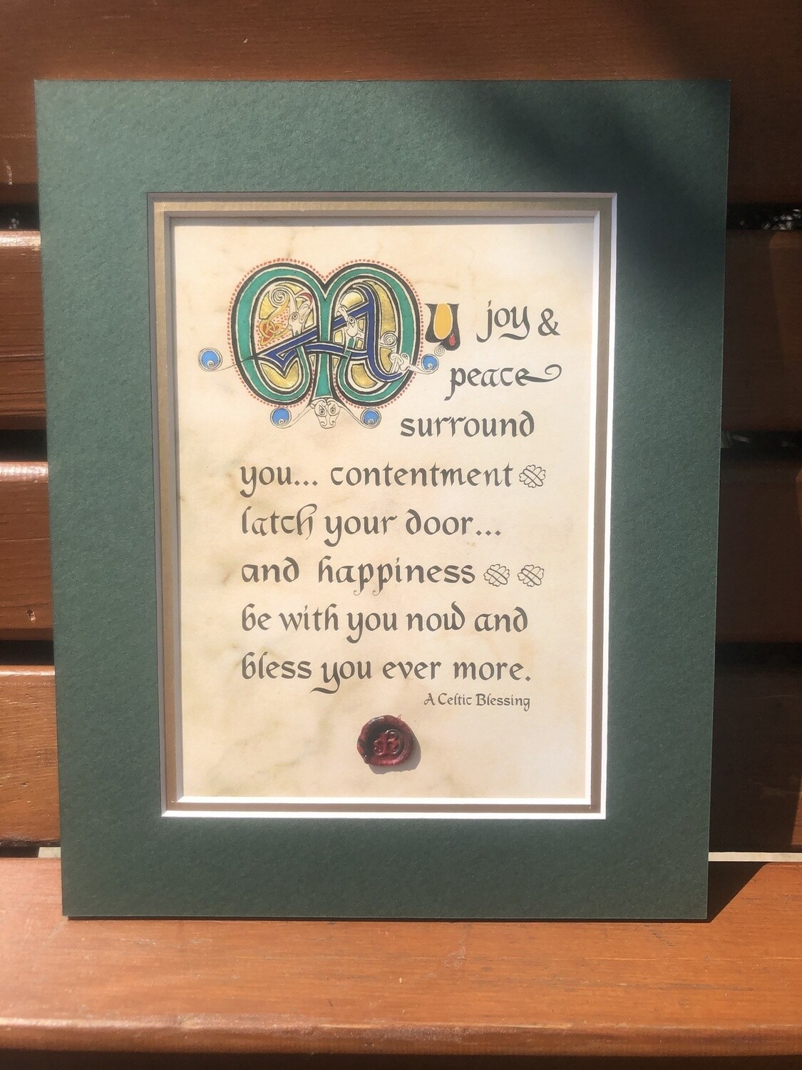 A Celtic Blessing- May Peace Joy - Matted, Style: Matted