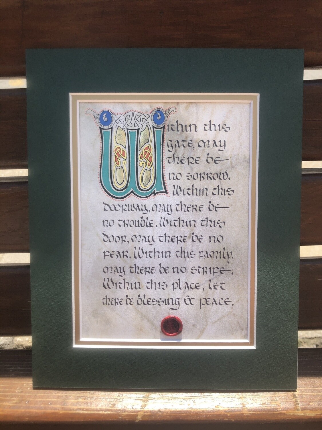 House/ Gate Blessing - Matted, Style: Matted