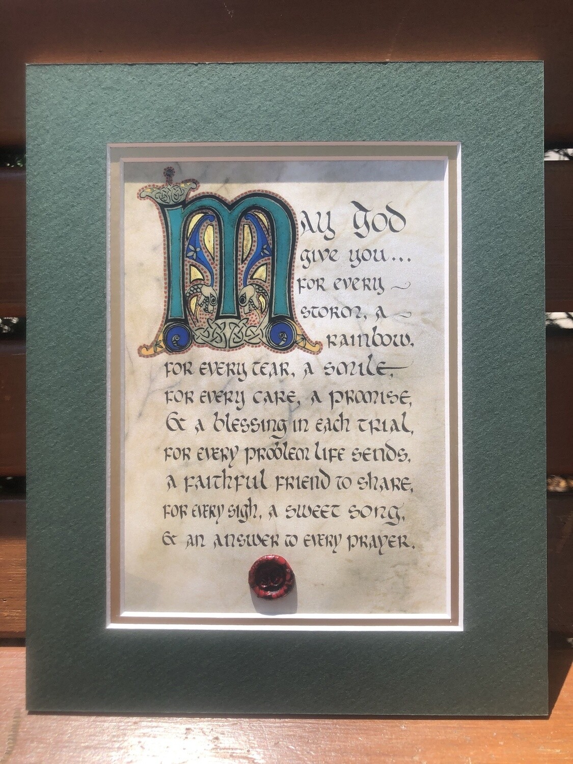 May God Give You - A Rainbow - Matted, Style: Matted