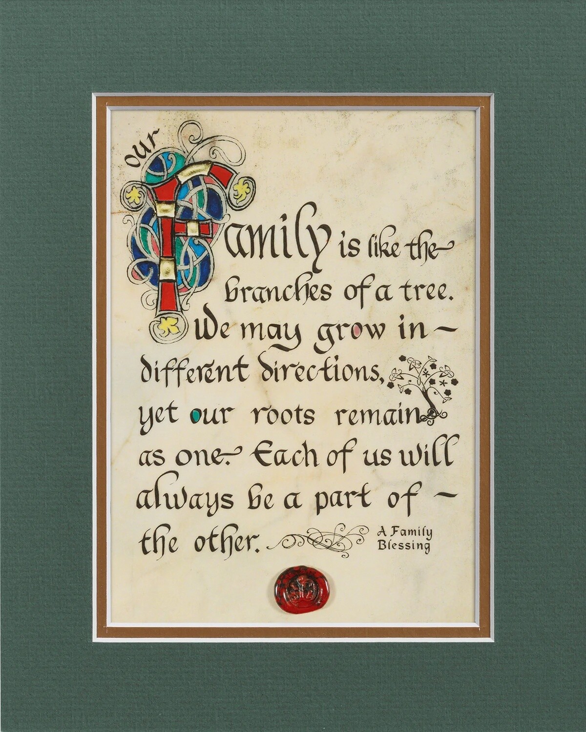 A Family Blessing - Matted, Style: Matted Print