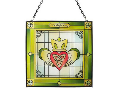 Claddagh Stained Glass Hanging