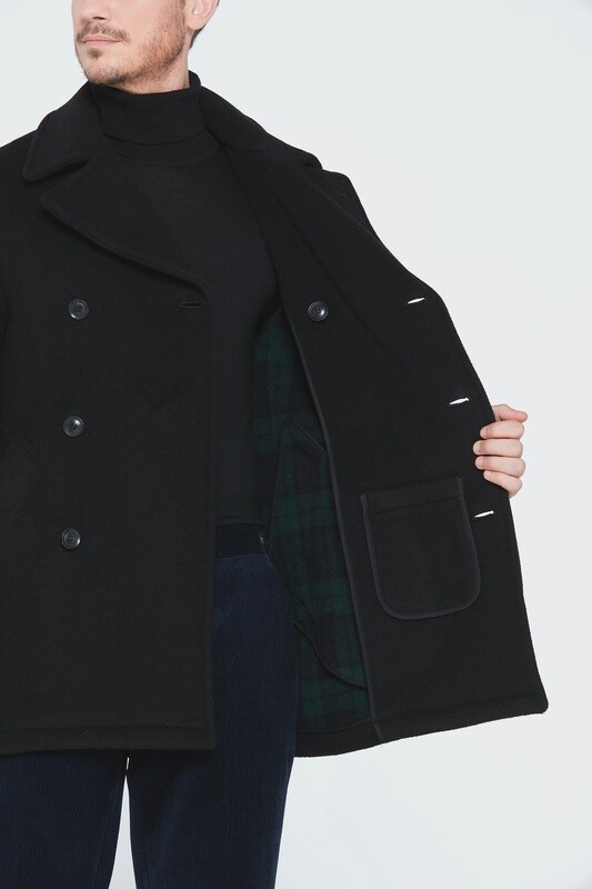 Scott Peacoat - Black (Size 48 only)